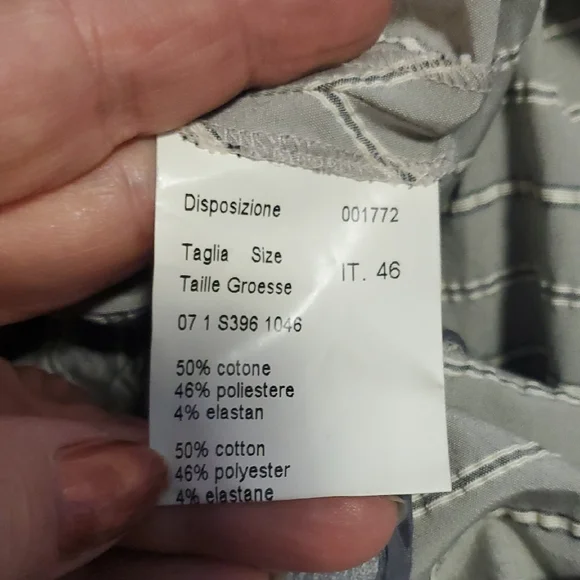 Piazza Sempione Grey White Midi A-Line Skirt